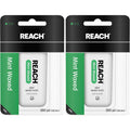 REACH Mint Waxed Floss – 200 Yards (Pack of 2) | Mint Floss for Interdental Cleaning