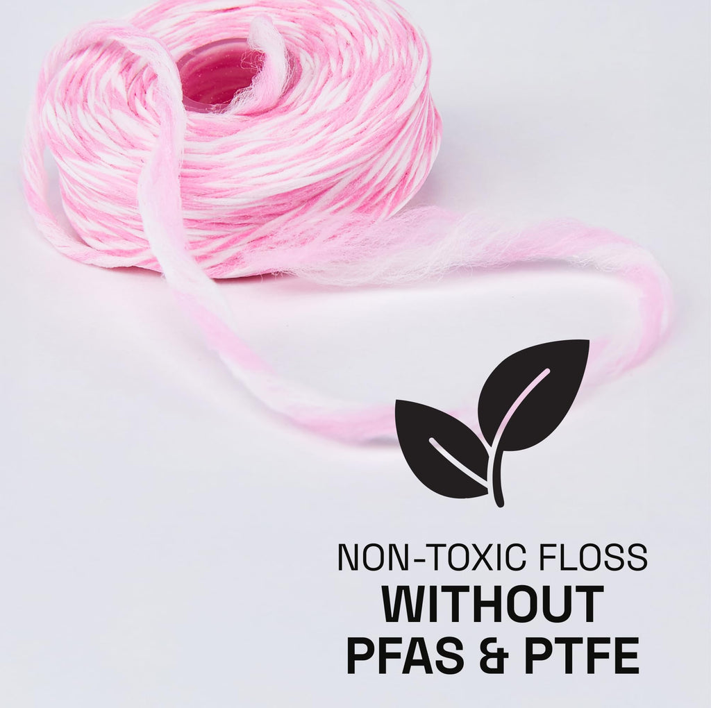 REACH ULTRACLEAN Gentle Gum Care Expanding Floss – PFAS-Free, Cinnamon Mint, 55YD (3-Pack)
