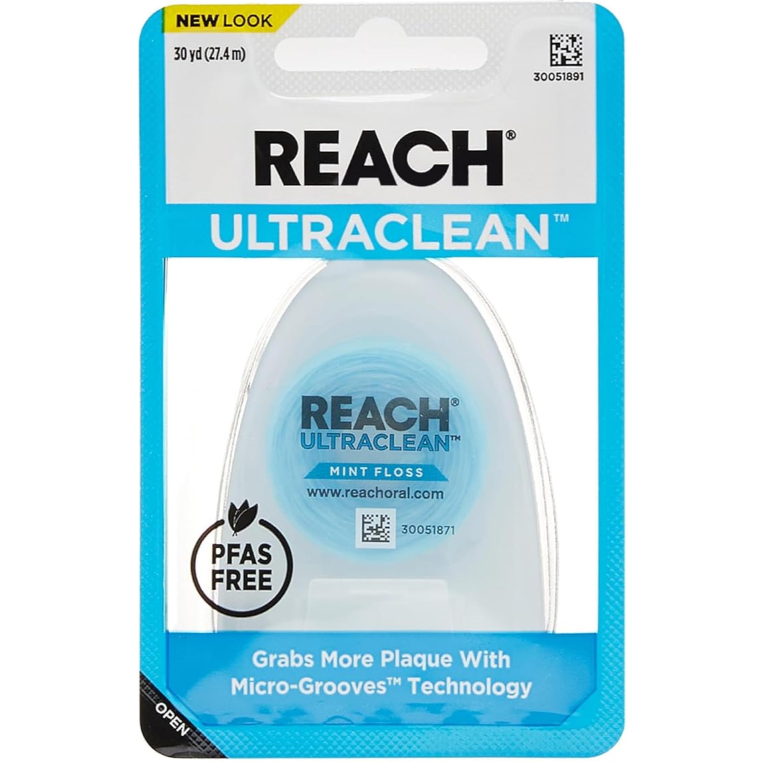 REACH Ultraclean Mint Floss 30 Yards (Pack of 2) | Dentist-Approved Floss