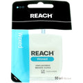 REACH Unflavored Waxed Dental Floss – 55 yds, Pack of 10