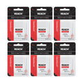 REACH Waxed Dental Floss Cinnamon - 55 yd, 6 Pack, PFAS Free