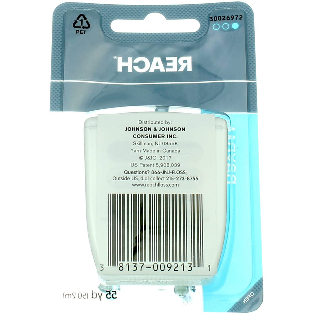 Reach Waxed Floss Unflavored – 55 yds, Pack of 6 | Waxed Nylon Dental Floss