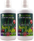 Real Aloe Vera Super Juice, 32 Fluid Ounce (Pack of 2) – Pure Aloe Vera Inner Leaf Gel
