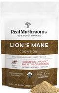 Real Mushrooms Lion’s Mane Supplement Powder – Organic Lion’s Mane Extract, 150 Servings