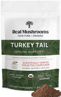 Real Mushrooms Turkey Tail Mushroom Powder – Organic Extract, 100 Servings | Vegan & Non-GMO