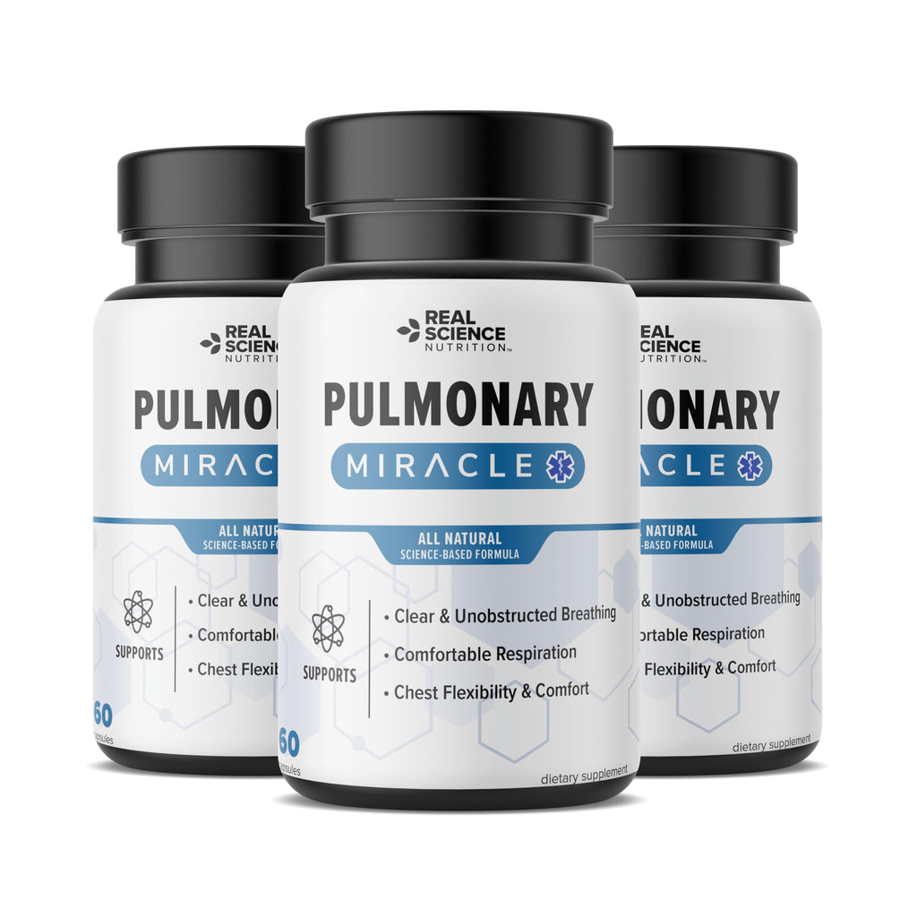 Real Science Nutrition Pulmonary Miracle COPD Relief & Lung Detox Capsules – 60 Caps (Pack of 3)