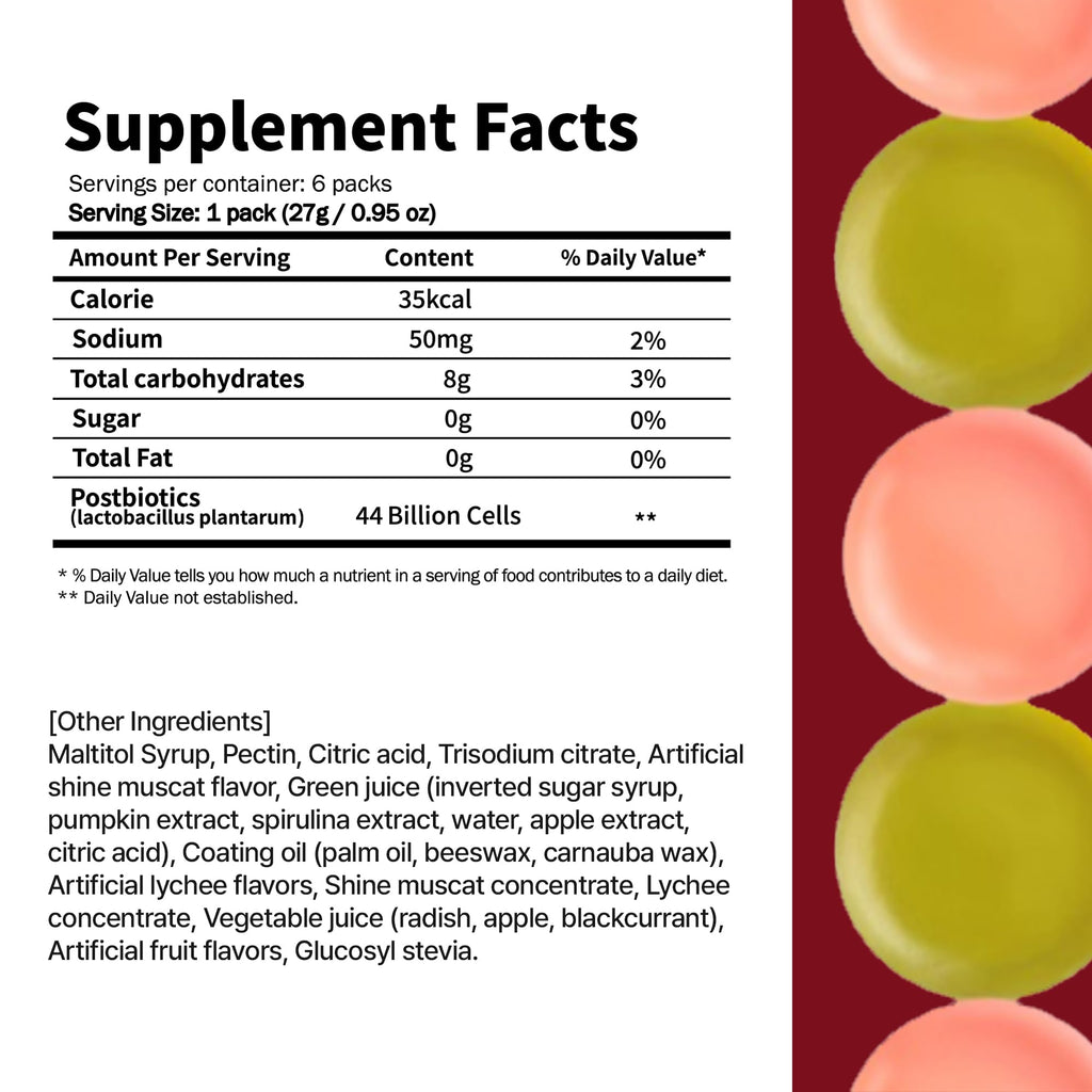 Reboot Probiotic Jelly – 44B CFU Gummies | Vegan, Sugar-Free, Shelf-Stable | Lychee & Muscat