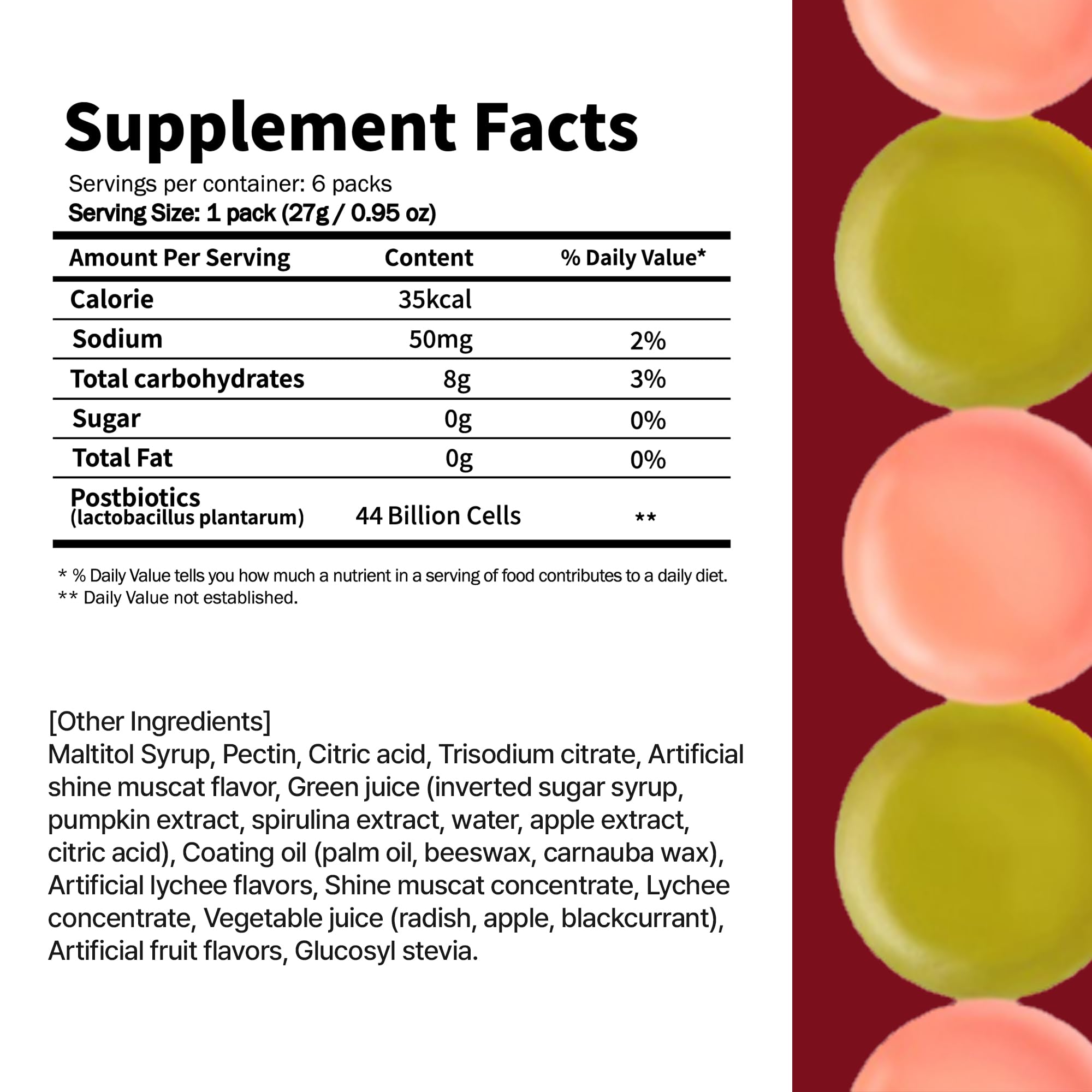 Reboot Probiotic Jelly – 44B CFU Gummies | Vegan, Sugar-Free, Shelf-Stable | Lychee & Muscat