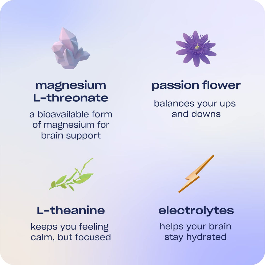 Recess Mood Powder – Calming Magnesium L-Threonate + Passion Flower & L-Theanine