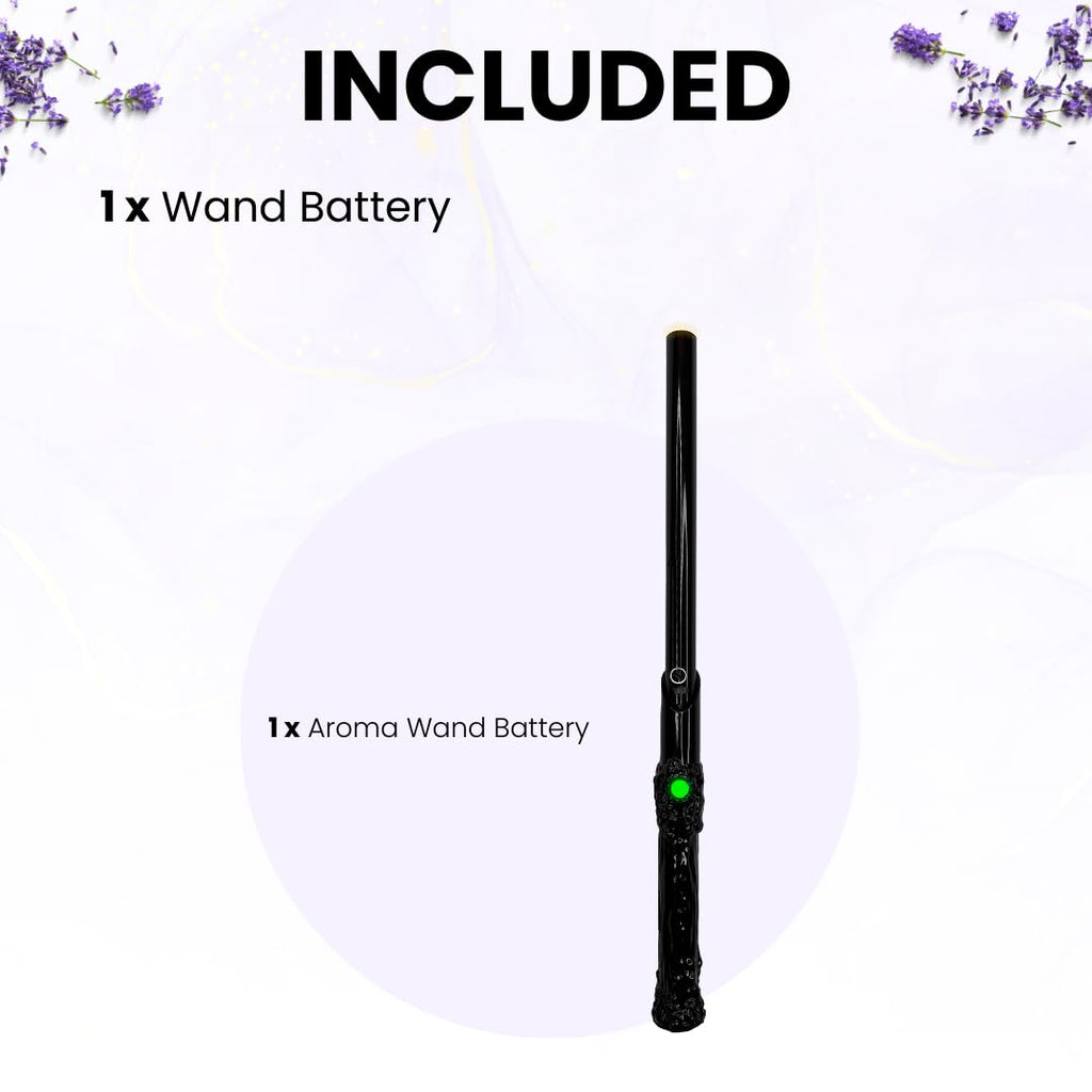 Rechargeable Aromatherapy Wand Diffuser – 12-Inch Slim USB Battery, Black