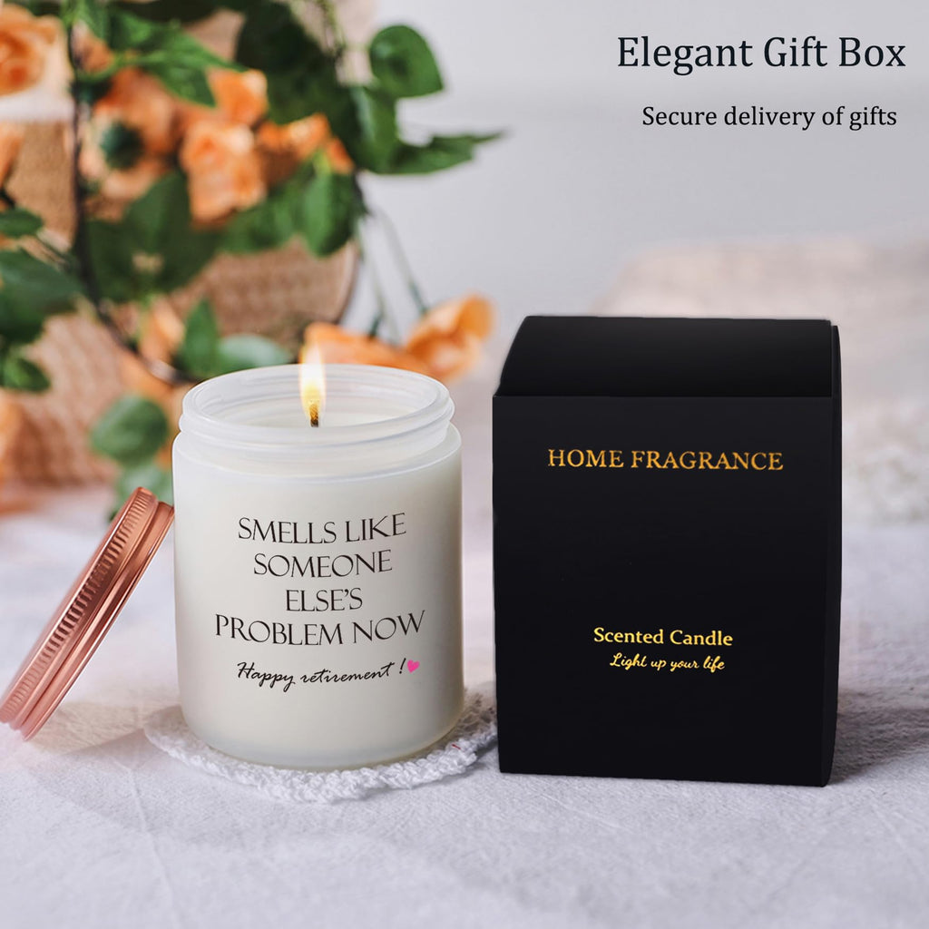 Retirement Gifts for Women & Men | Lavender Scent Candle - Funny 2025 Gift Idea