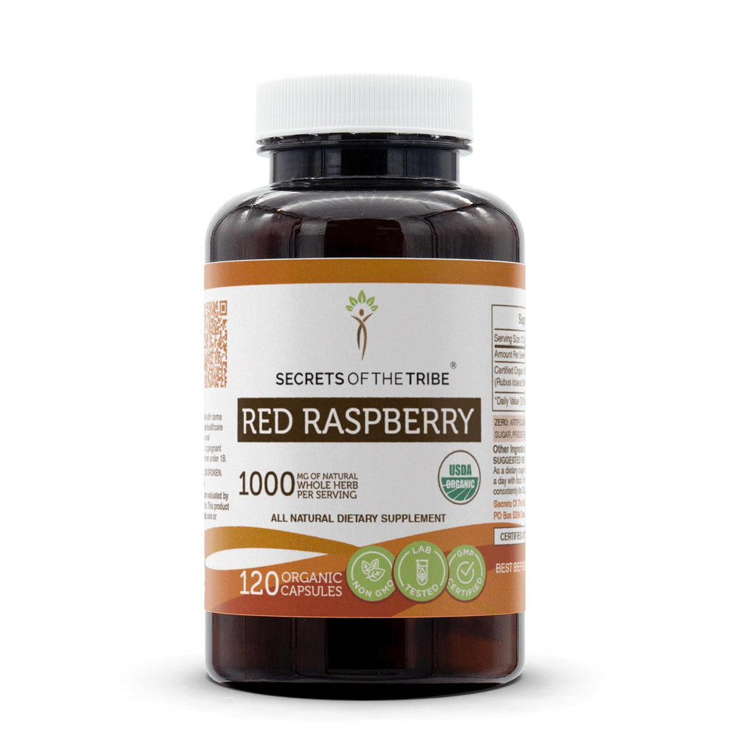 Secrets of the Tribe Red Raspberry USDA Organic Capsules – 120 Count