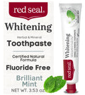 Red Seal Fluoride Free Whitening Toothpaste - Mint | Vegan, Cruelty-Free, NATRUE-Certified Natural Ingredients