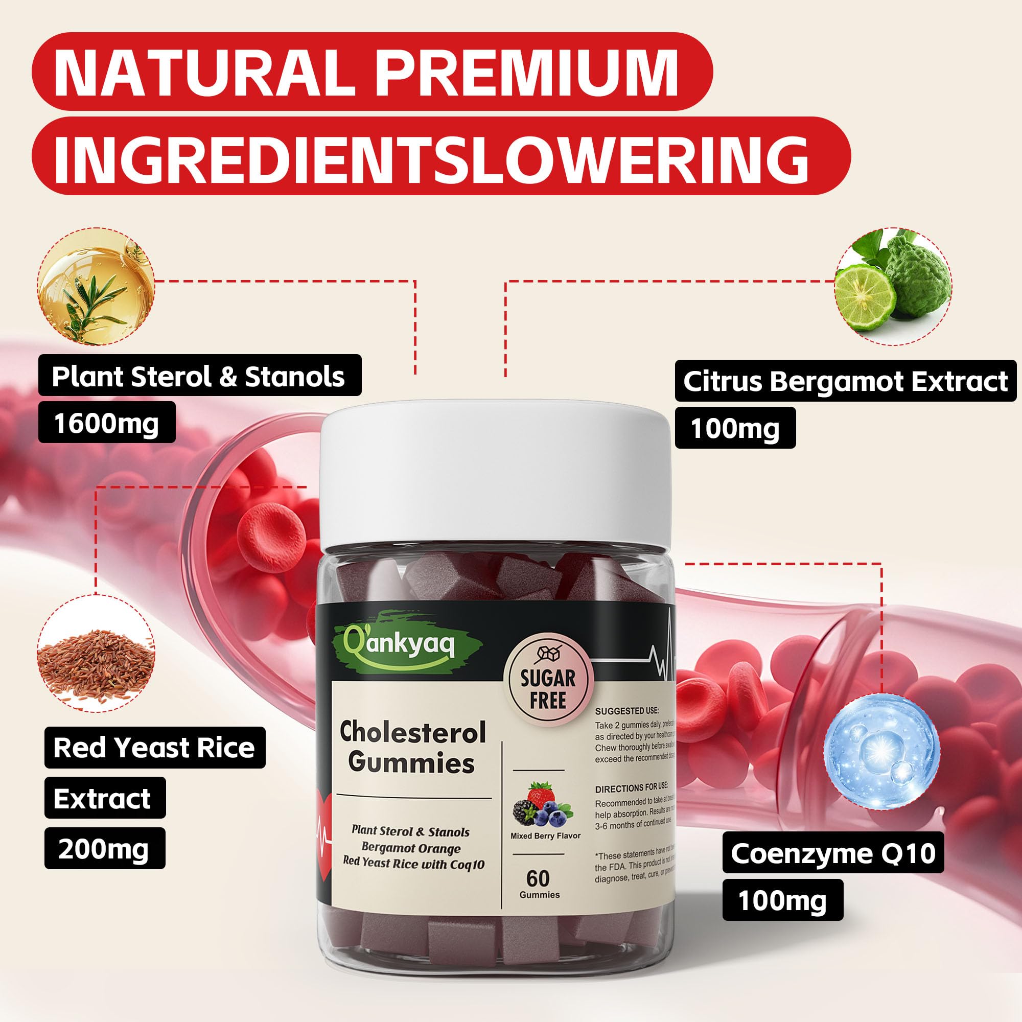 Cholesterol Lowering Gummies with Plant Sterols & Stanols – LDL Support