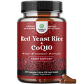 Red Yeast Rice with CoQ10 Supplement - Advanced Heart Health & Cholesterol Support for Men & Women - Extra Strength 1200 mg + CoQ10, 240 Count