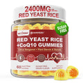 Red Yeast Rice Gummies 2400mg CoQ10 – Sugar-Free Vegan 60 Count | Cholesterol & Vascular Health