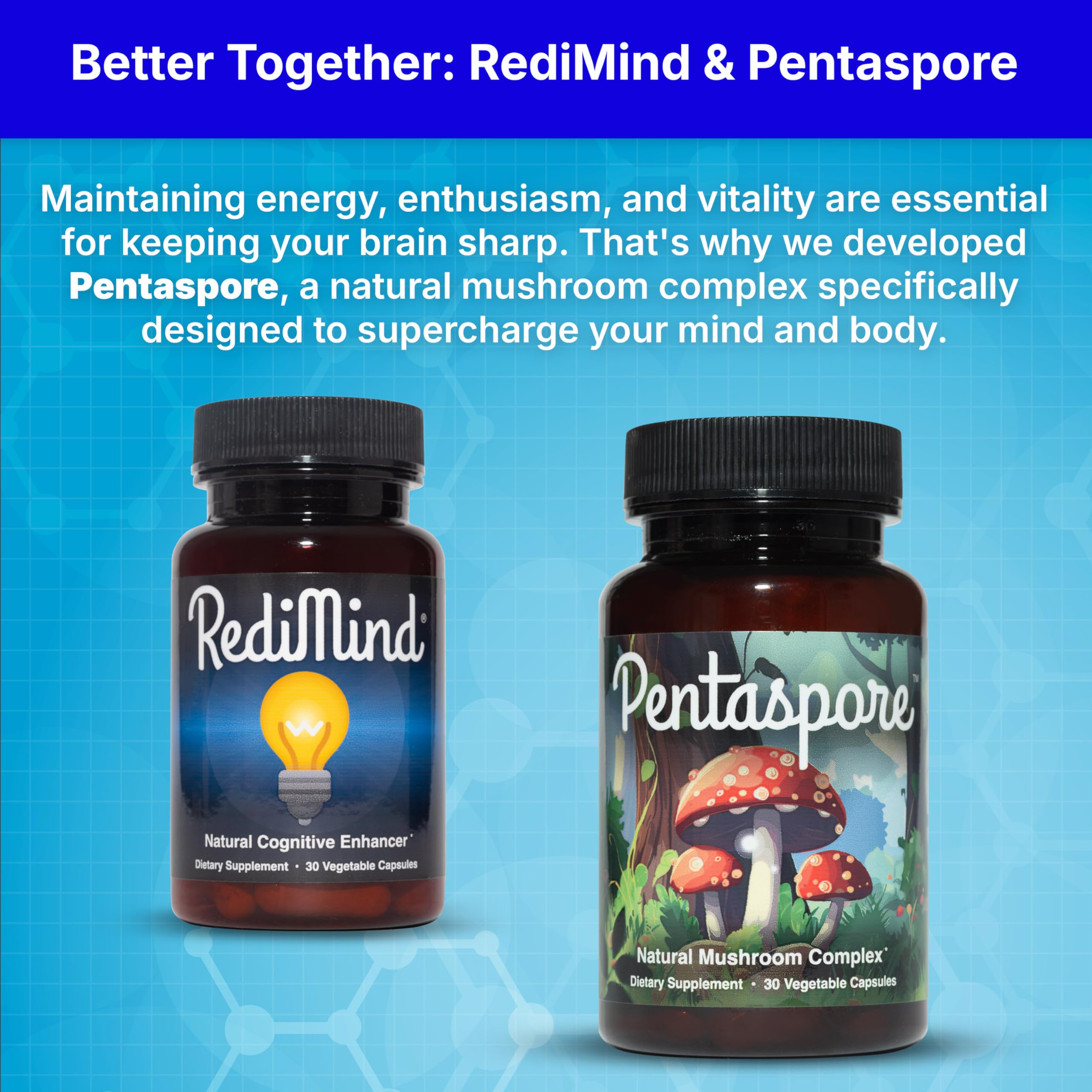 RediMind - Natural Cognitive Enhancement Capsule | Non-GMO, Vegan, Gluten-Free