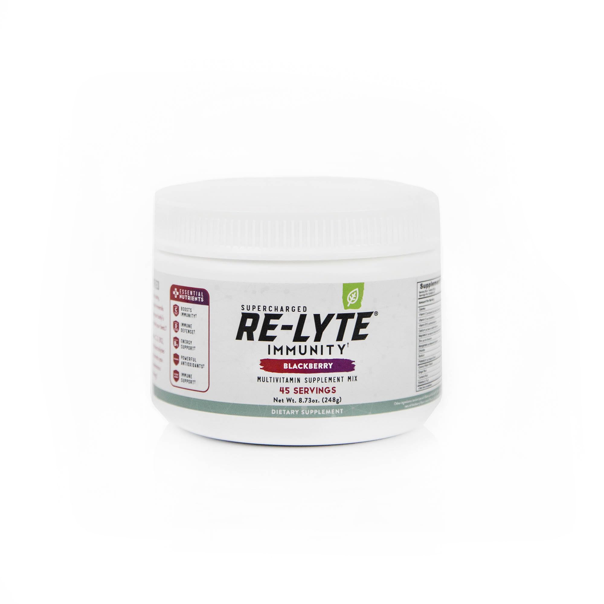 REDMOND Re-Lyte Immunity Multivitamin Supplement Mix – Blackberry Flavor