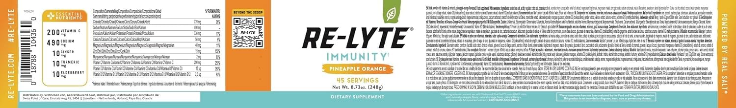 REDMOND Re-Lyte Immunity Multivitamin Drink Mix – Pineapple Orange