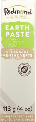 Redmond Natural Spearmint Toothpaste, Non Fluoride, 4 oz | Earthpaste Bentonite Clay