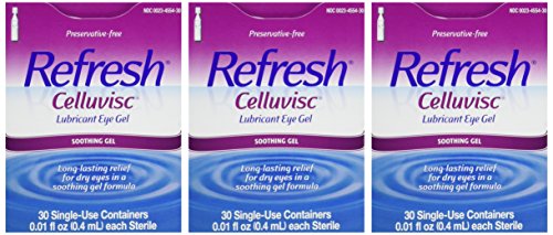 Refresh Celluvisc Lubricant Eye Gel – 3 Pack, 30 Single-Use Containers
