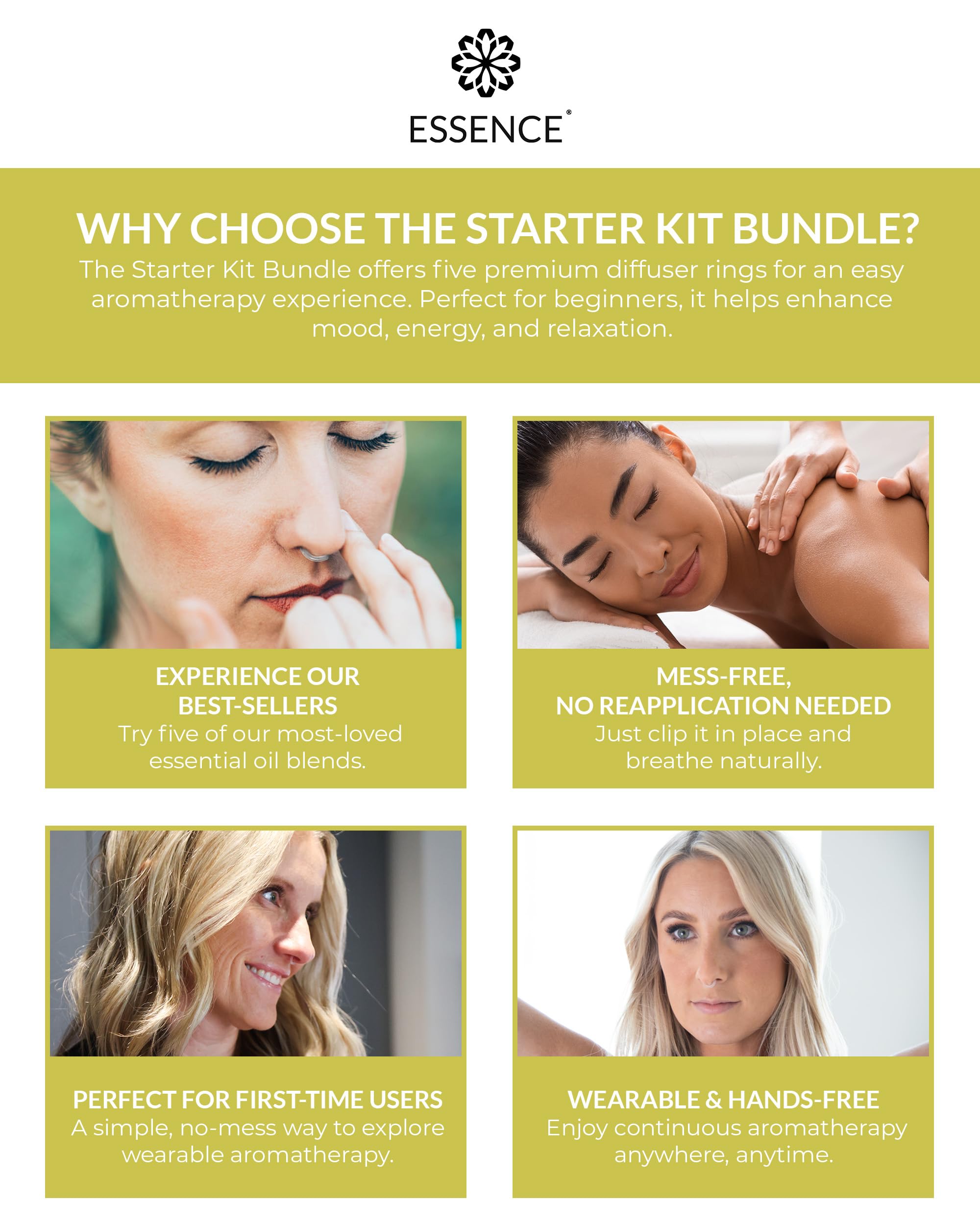 Essence Nasal Diffuser Starter Kit – Wearable Aromatherapy Inhalers