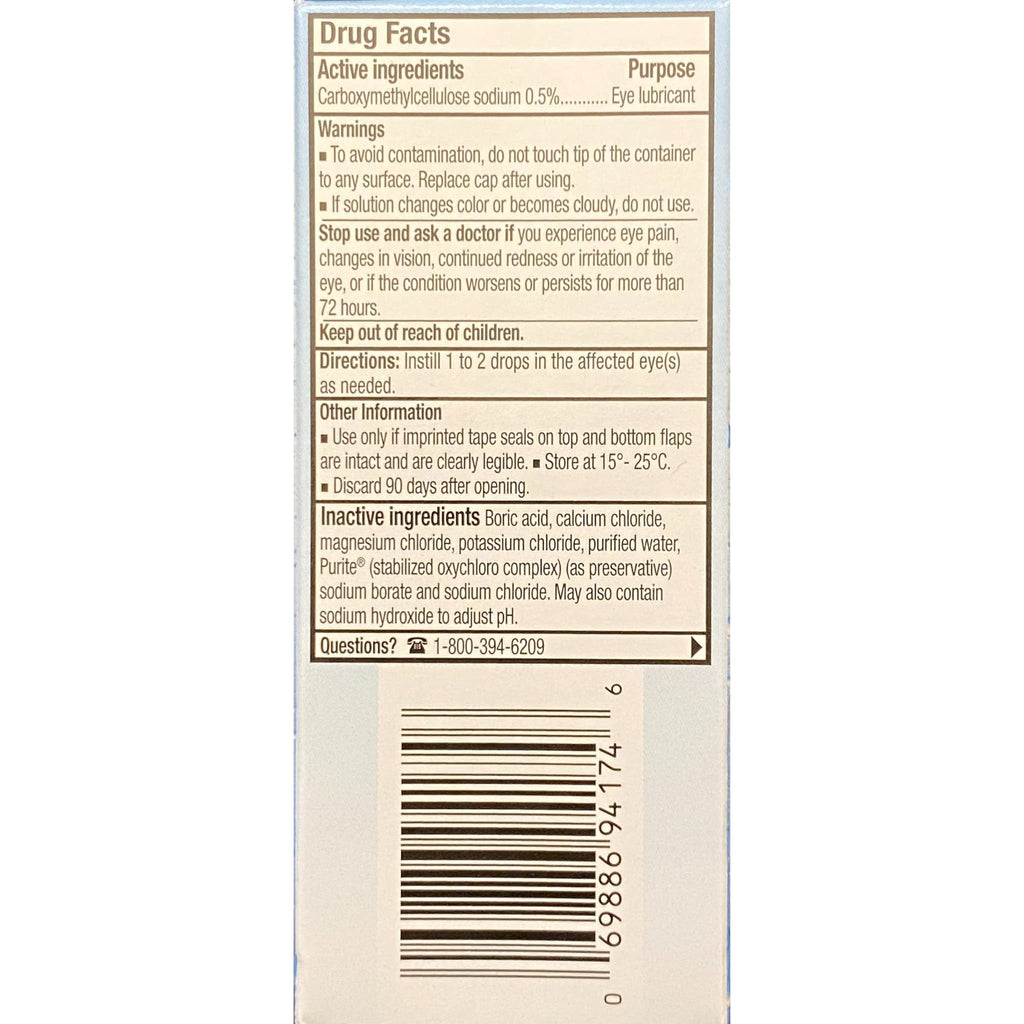Refresh Tears Lubricant Eye Drops – 4x15 ml + 1x5 ml | Gentle Eye Moisture & Comfort