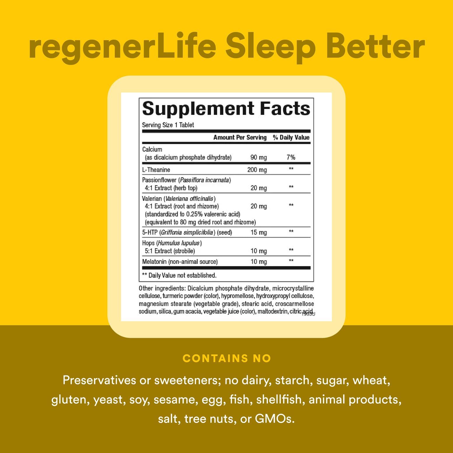 Natural Factors REGENERLIFE Sleep Better, 60 Tablets | Sleep Support