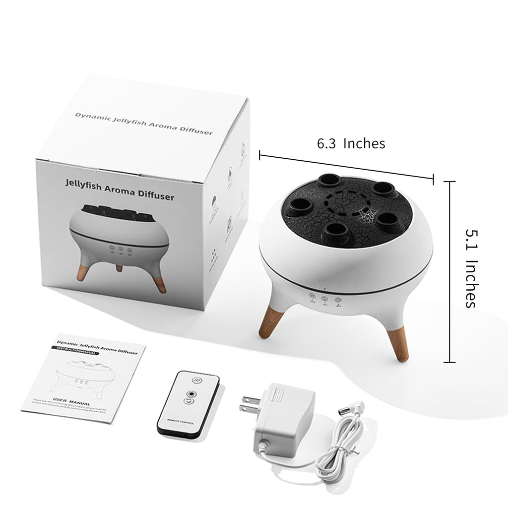 REGISDESK Mushroom Cloud Aroma Diffuser – 7 Smoke Modes, Jelly Fog, 7-Color LED, 3-Timer, Auto Shut-Off | Quiet Home & Office Decor
