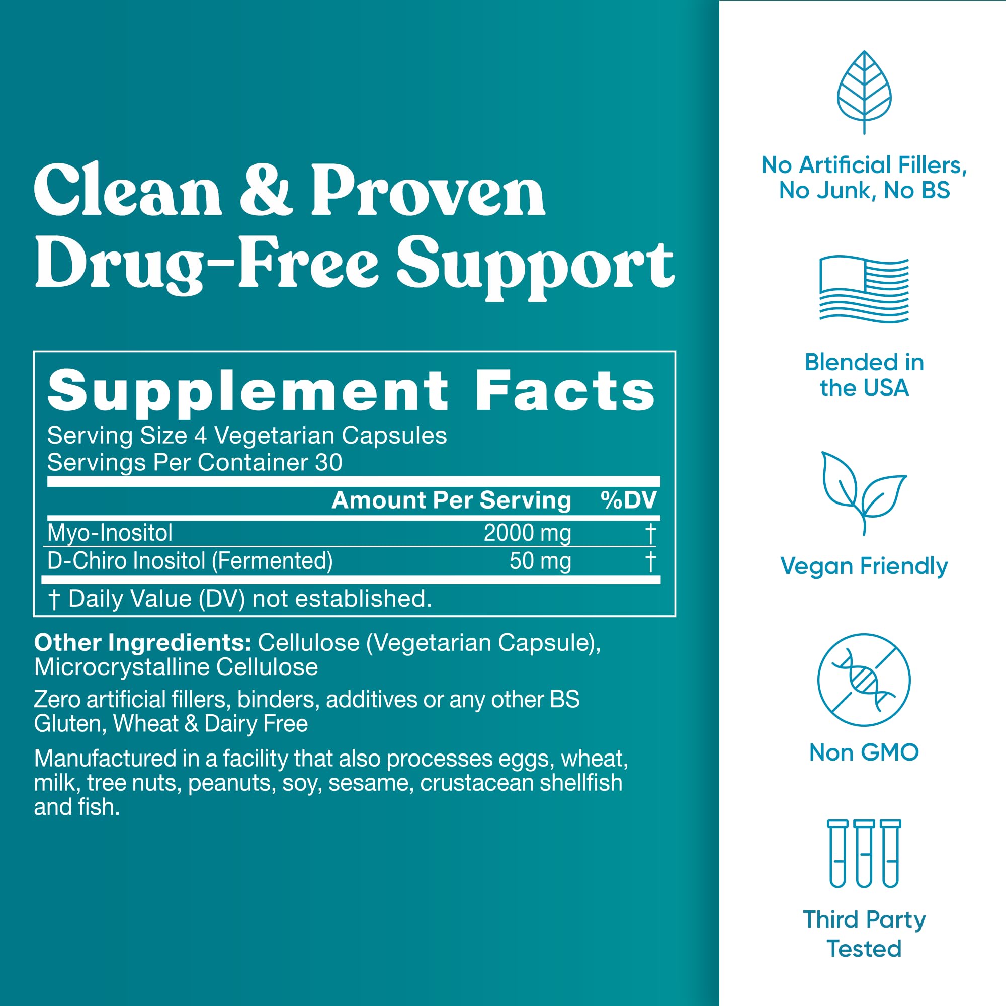 Regulate Cycle Support – Myo-Inositol 40:1 (2000mg) & D-Chiro Inositol 50mg