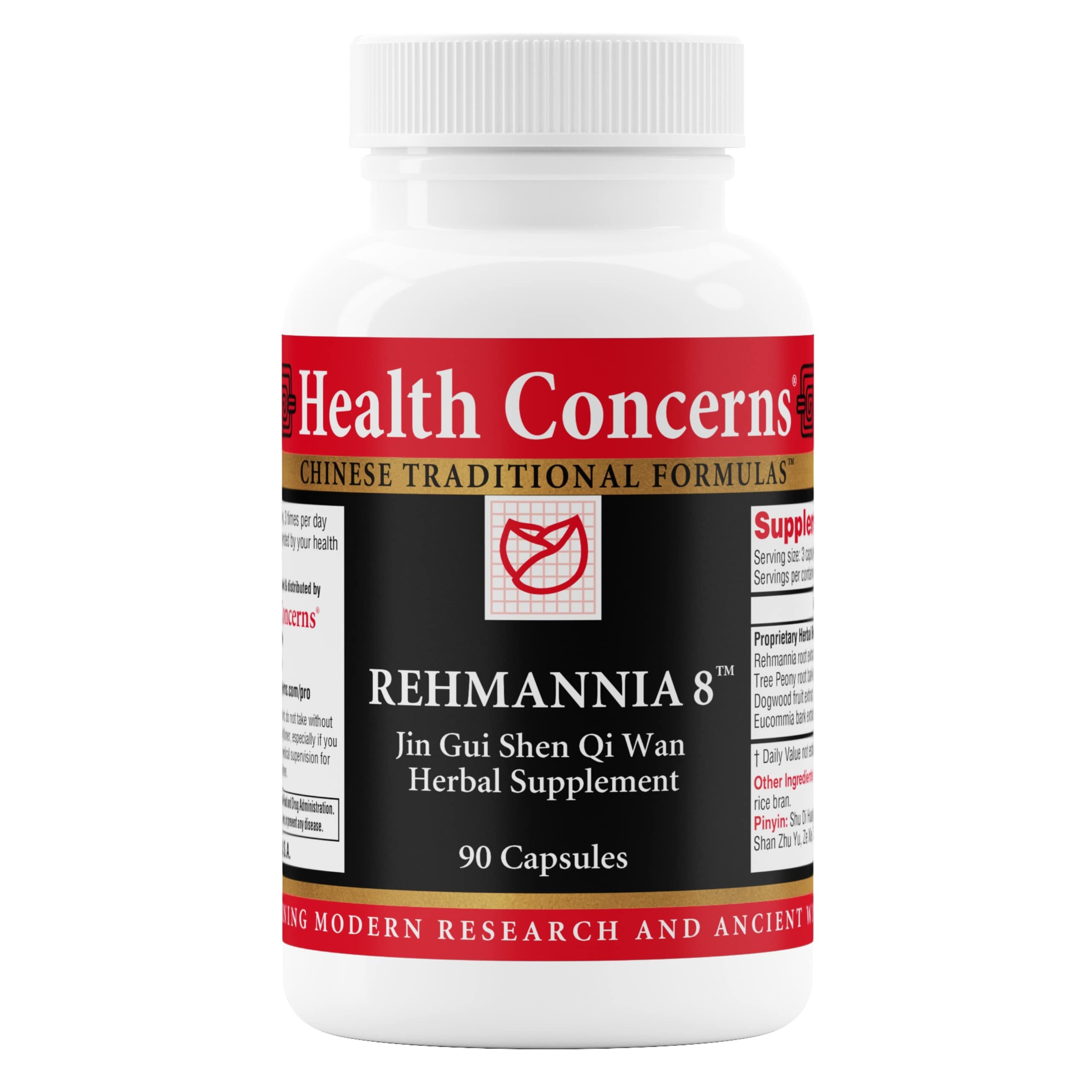 Health Concerns Rehmannia 8 Kidney Detox & Back Support – 90 Capsules