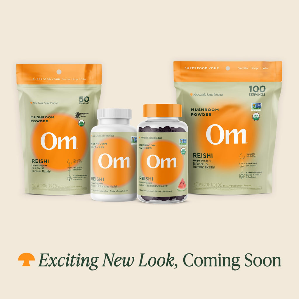 OM MUSHROOM SUPERFOOD Reishi Gummies – USA Grown Organic, 60 Count