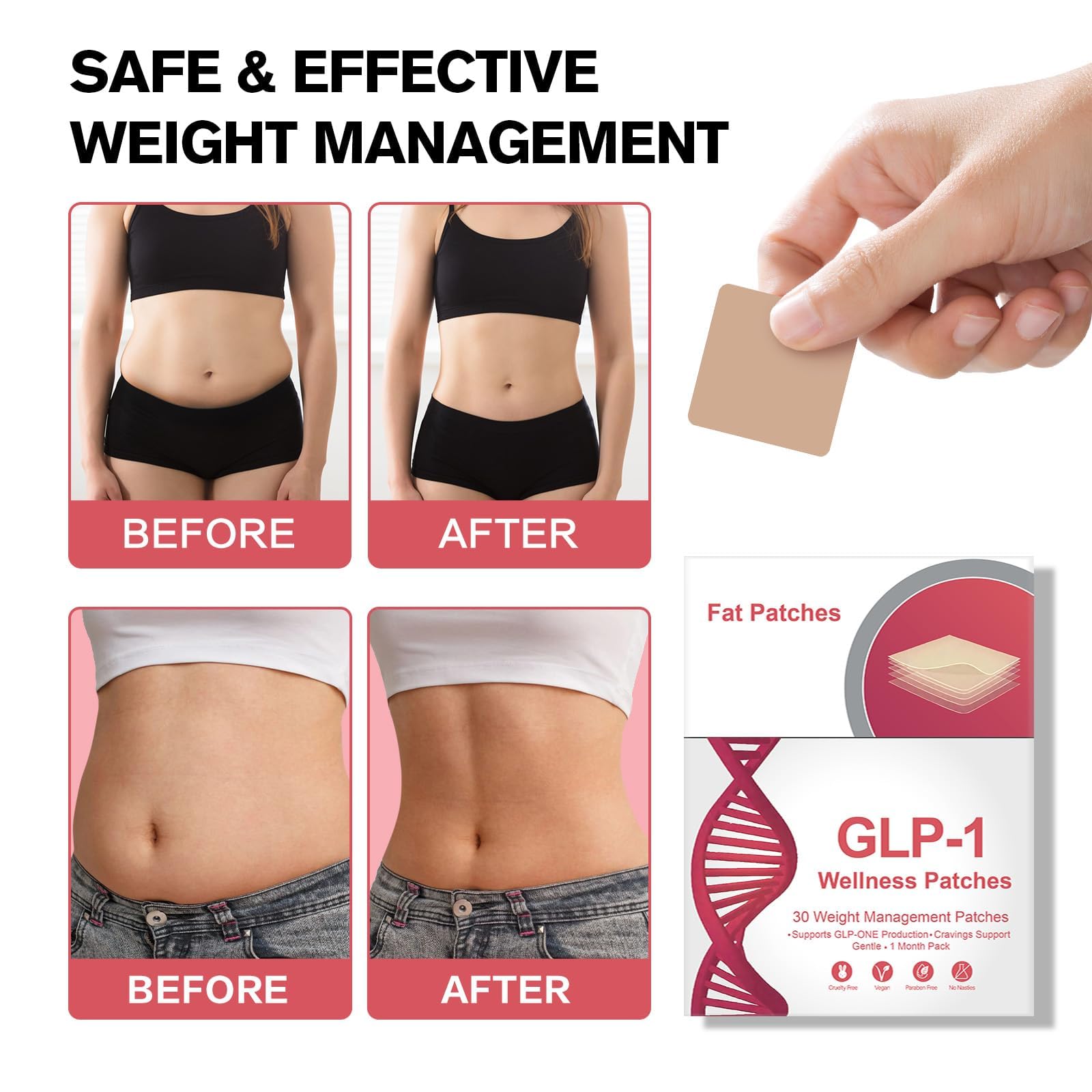 RejuvaCare Ozem Patch | 2025 New Ozempatch | Natural Body Patch for Men & Women - 30 Count