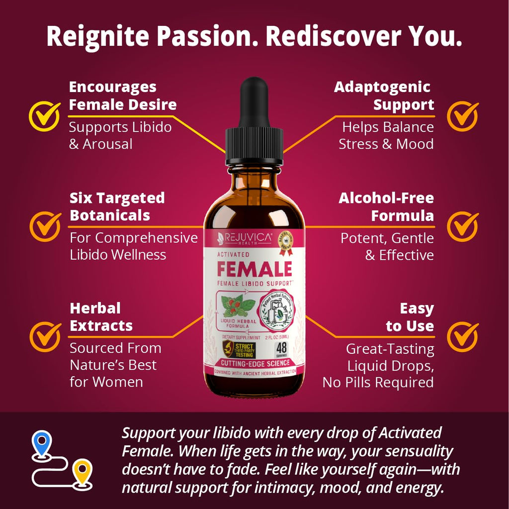 Rejuvica Health Activated Female – Advanced Female Libido Support (Liquid Delivery)