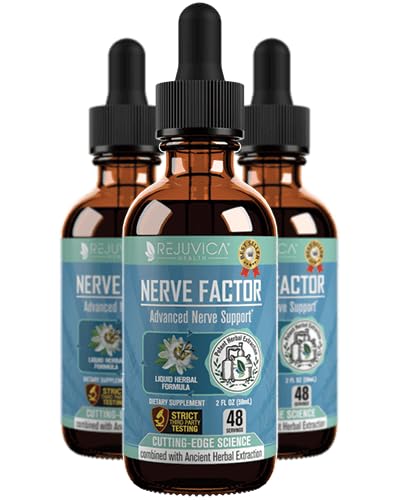 Rejuvica Health NerveFactor – Advanced Nerve Support Liquid with B Vitamins & Herbal Extracts