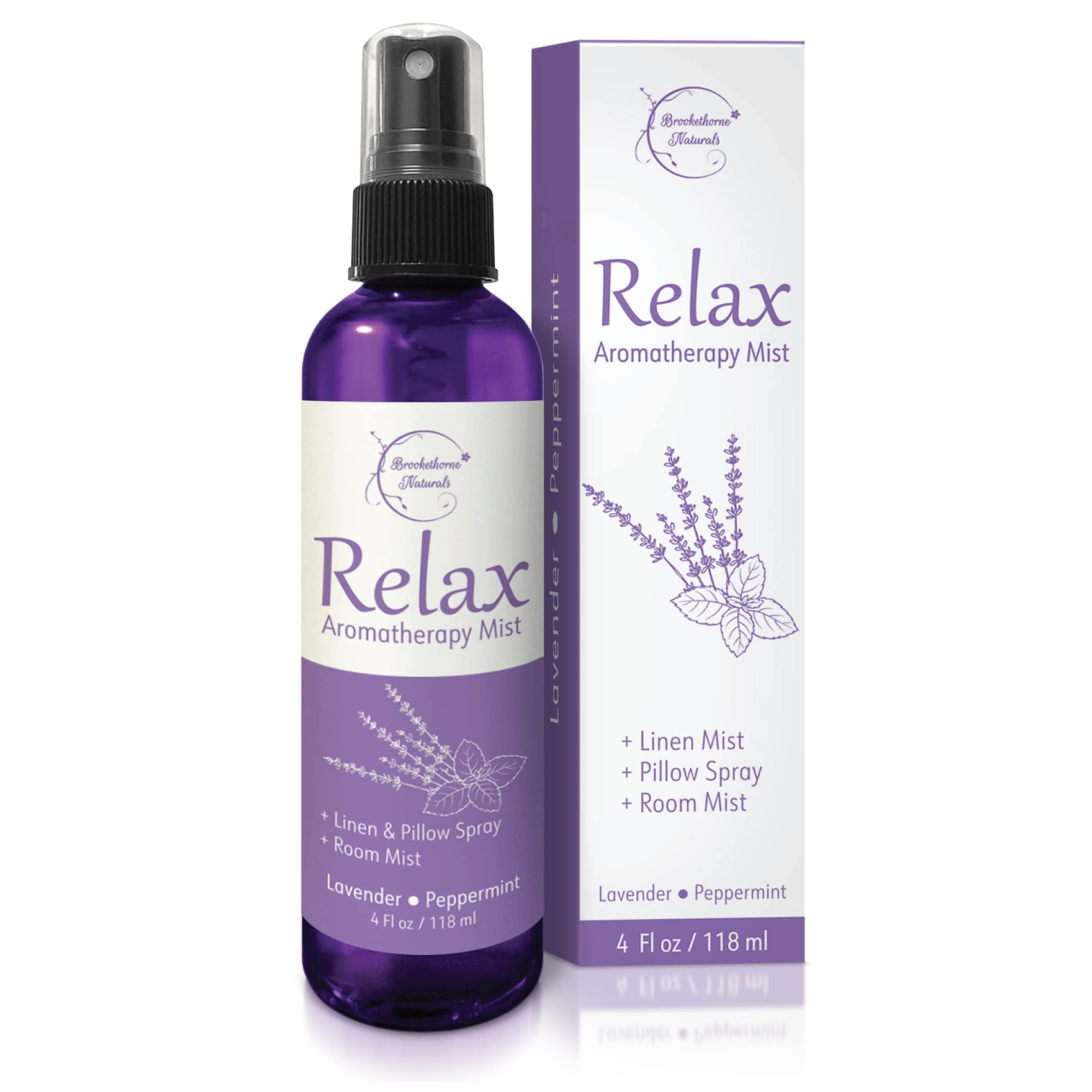 Relax Lavender Sleep Spray – Linen & Pillow Mist, 4oz | Brookethorne Naturals