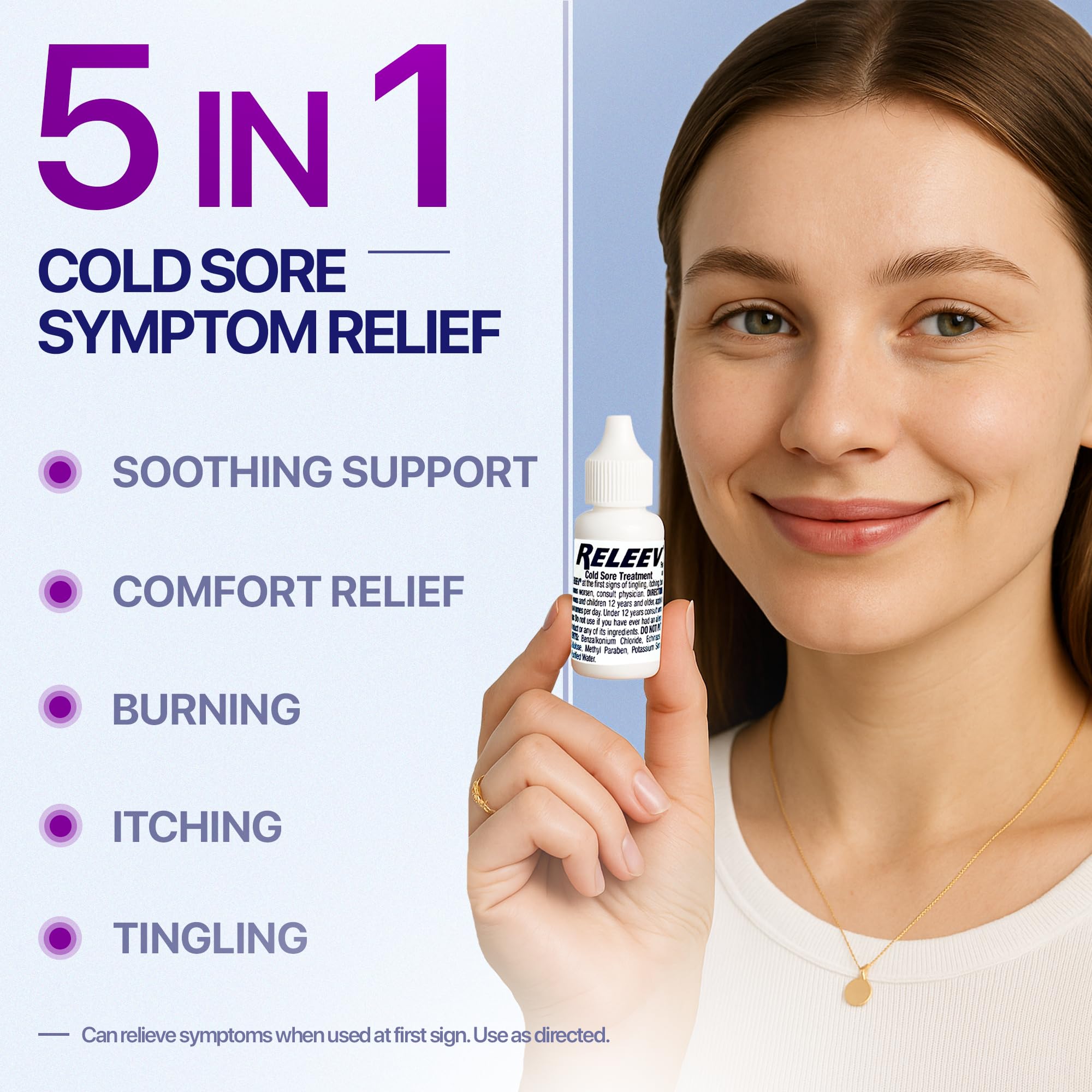 Releev 1 Day Cold Sore Treatment 6ml – Targeted Relief, Viracea Formula