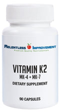 Relentless Improvement Vitamin K2 MK4 + MK7 – 15,000 mcg MK-4 + 60 mcg MK-7 Vegi-Capsules (Soy-Free)