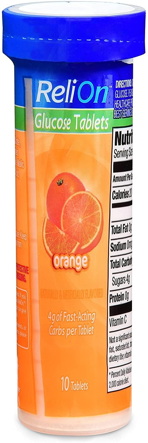 ReliOn Glucose Tablets Fruit Punch – 6 Pack (10 Tablets Each)