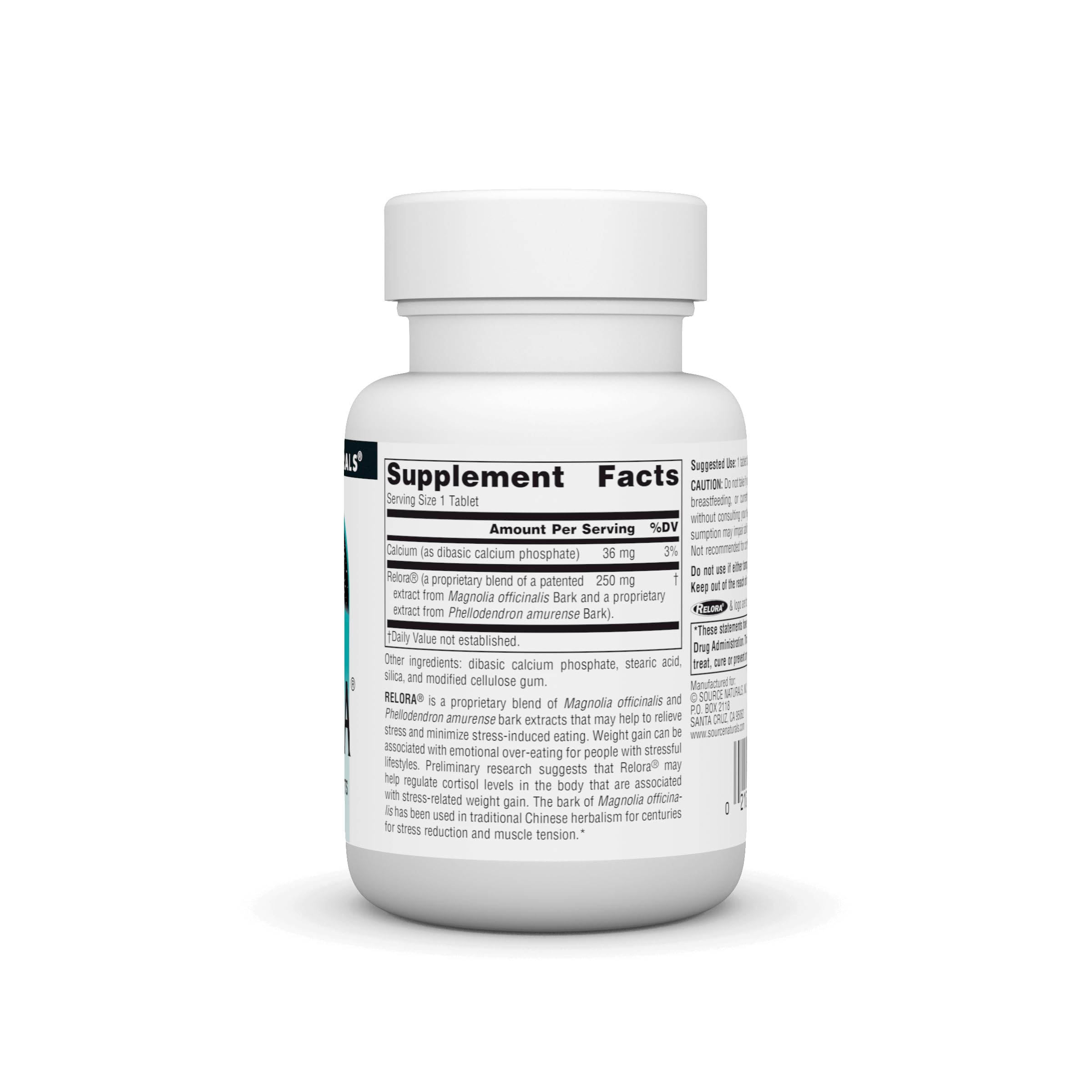 Source Naturals Relora 250 mg - 90 Tablets | Stress & Appetite Support