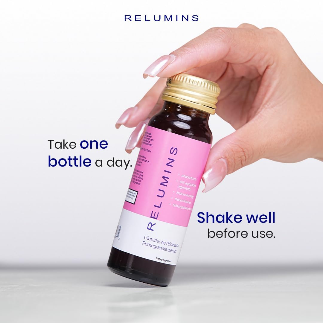 Relumins Glutathione Hydration Shots – Holiday Glow, Deep Hydration & Antioxidant Support | 10 x 50ml | Made in USA