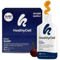 HealthyCell REM Sleep Aid – Extra-Strength Liquid Gel Sleep Support for Adults | Melatonin, Magnesium, L-Theanine, GABA, Cherry Flavor, 30 Gel Packs