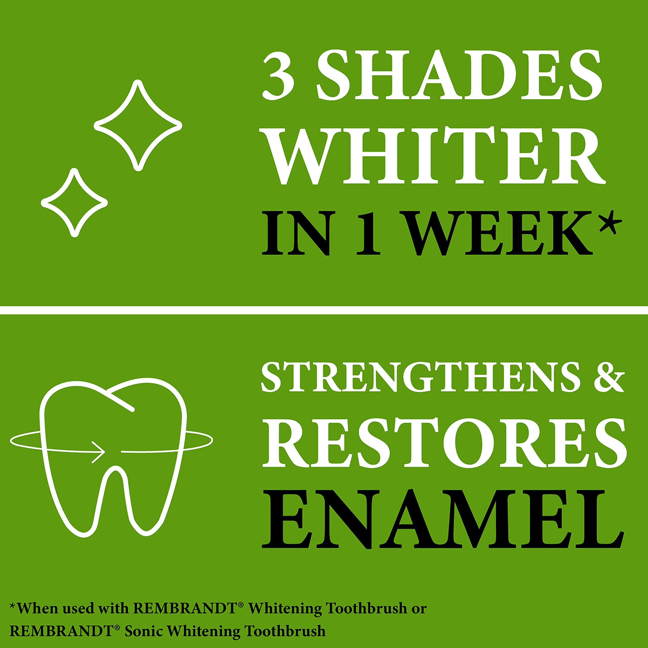 Rembrandt Deeply White + Peroxide Toothpaste – Fresh Mint, 2.6 oz x 2 Pack