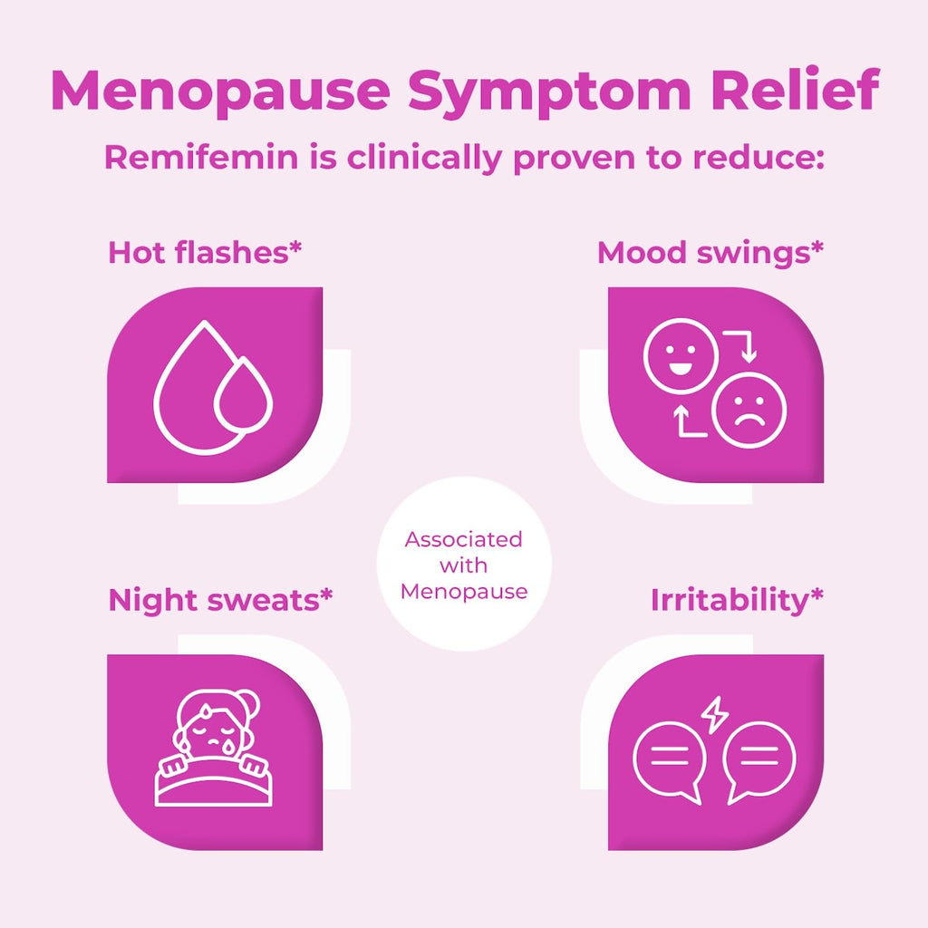 Remifemin Menopause Symptoms Relief – Clinically Proven Black Cohosh, Hormone-Free, Made in Germany, 60 Tablets