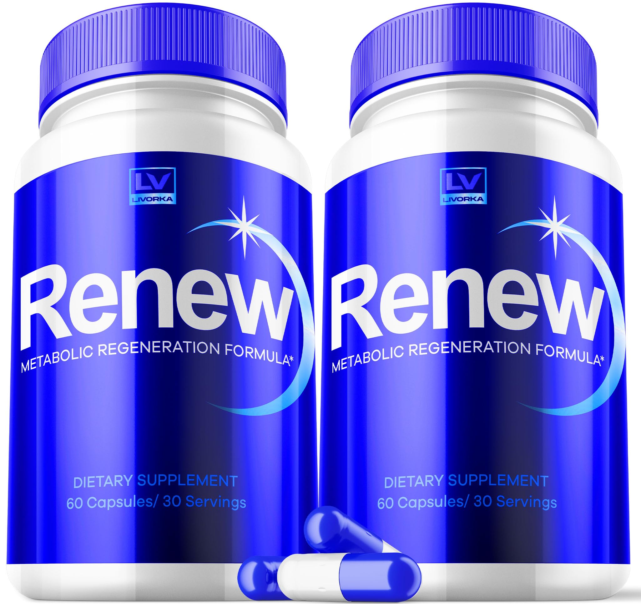 2 Pack Renew Capsules – Renew Pills, Renew Capsules Advanced & Renew Maximum | 120 Capsules for 2 Months