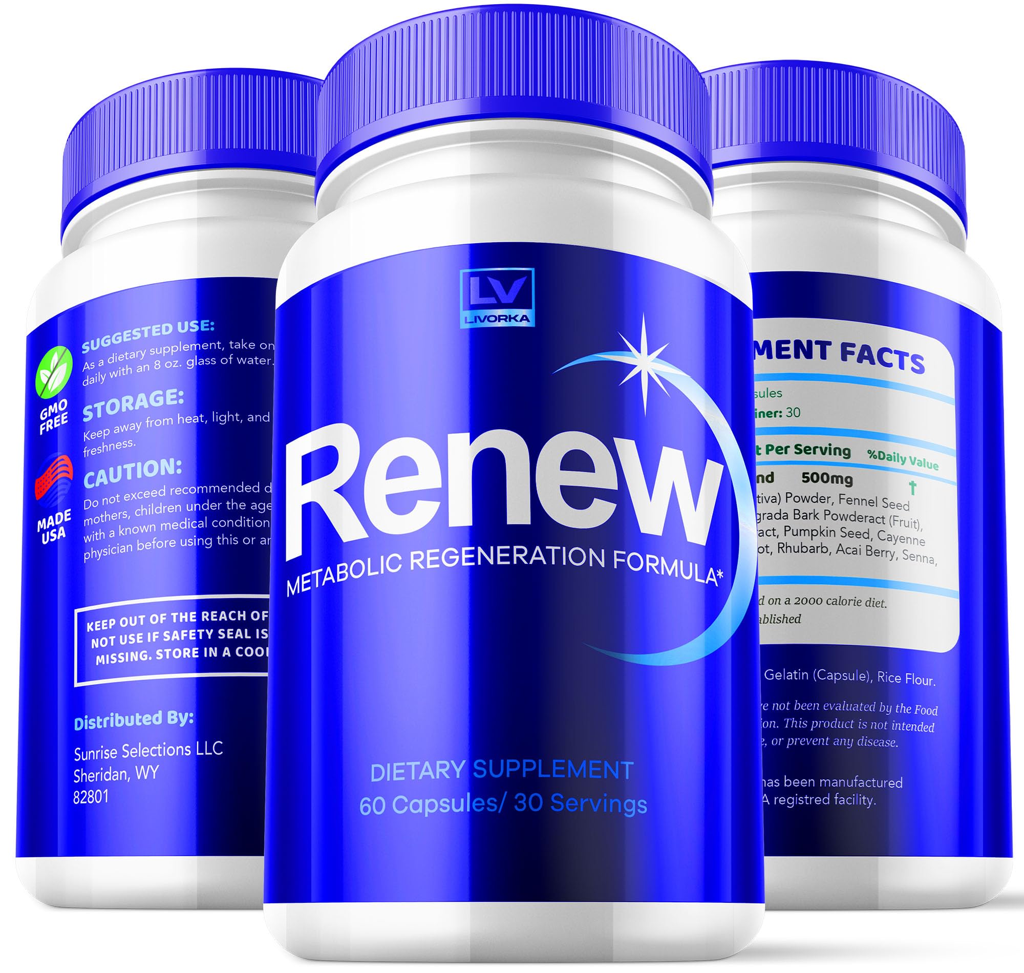 2 Pack Renew Capsules – Renew Pills, Renew Capsules Advanced & Renew Maximum | 120 Capsules for 2 Months