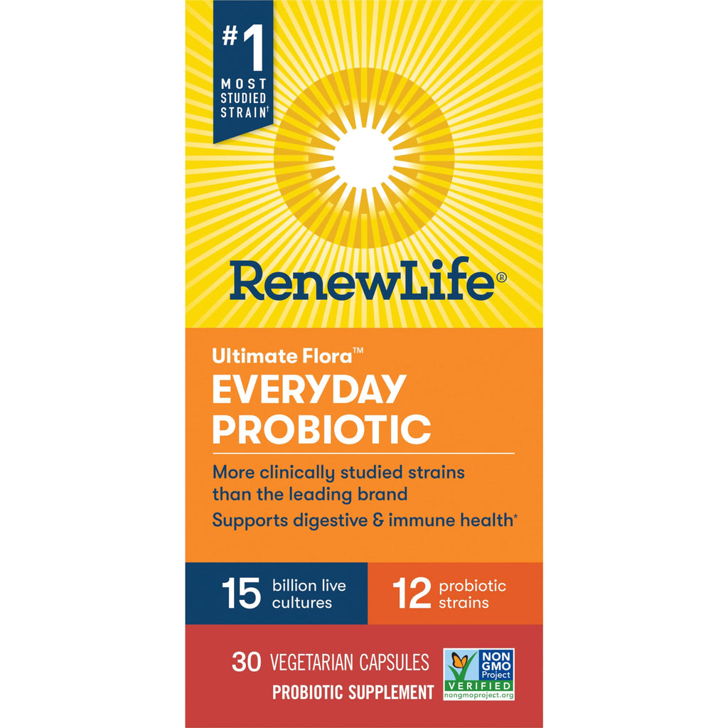 Renew Life Everyday Probiotic 15B CFU – 30 Count | L. rhamnosus GG