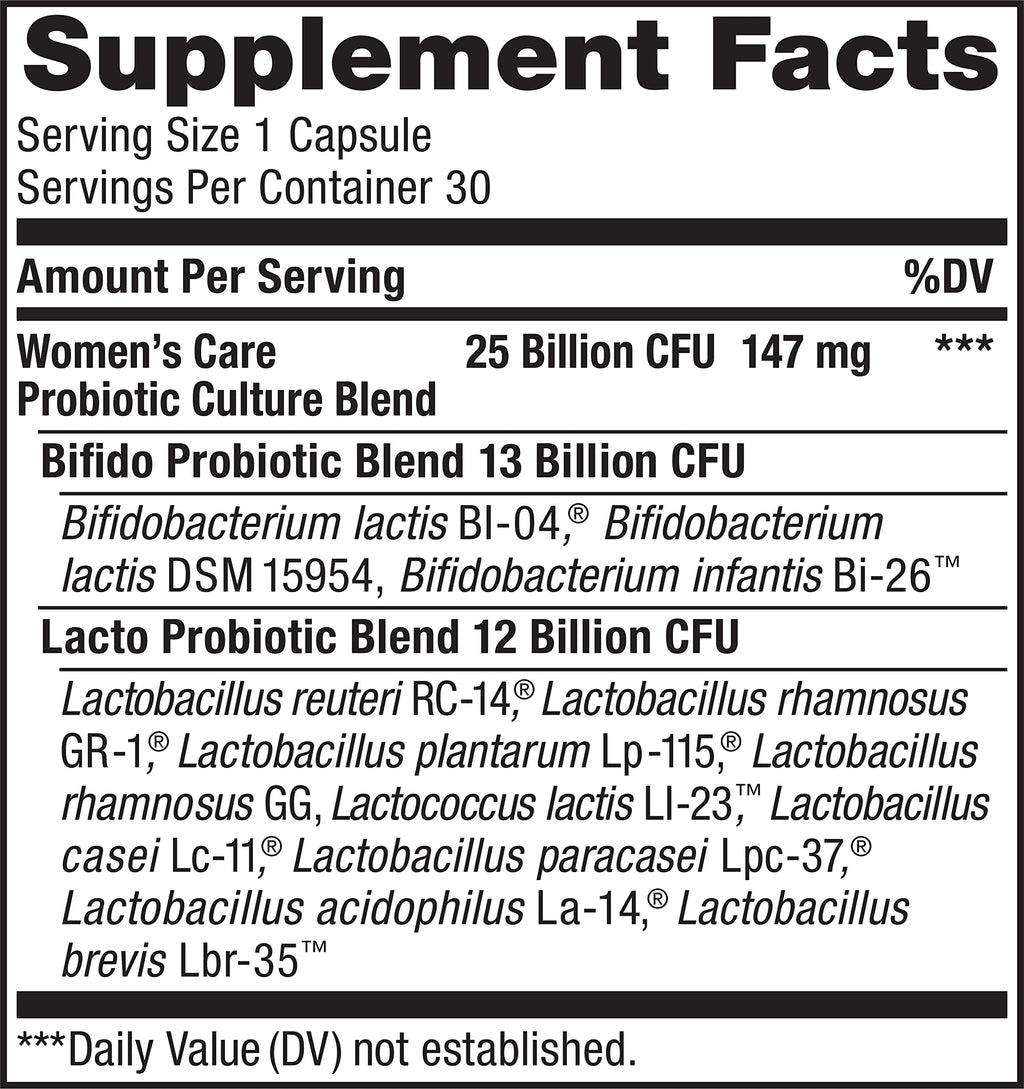 Renew Life Ultimate Flora Women's Care Probiotic 25 Billion CFU - 90 Capsules | Gluten Free, Non-GMO