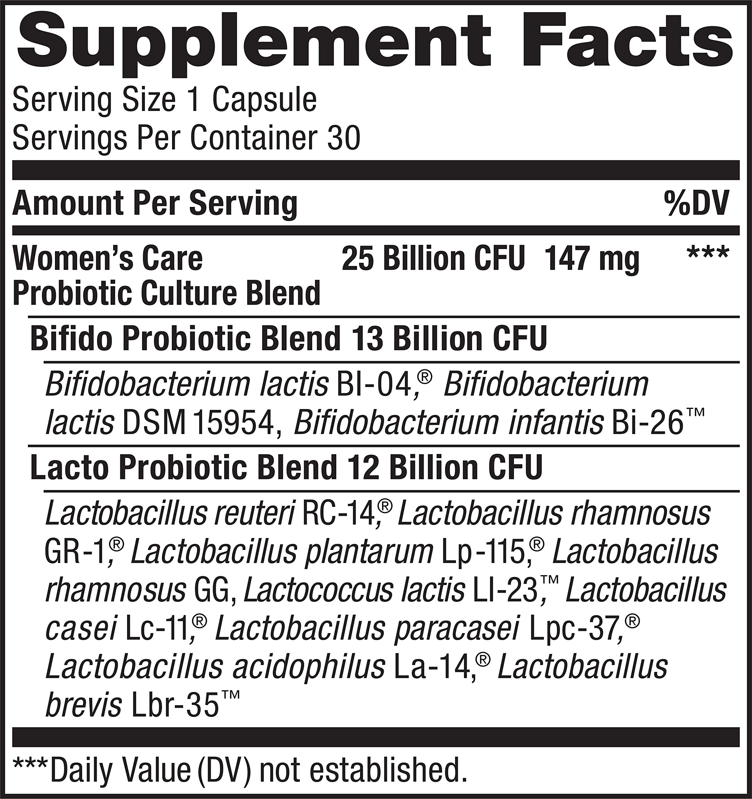 Renew Life Ultimate Flora Women's Care Probiotic 25 Billion CFU - 90 Capsules | Gluten Free, Non-GMO