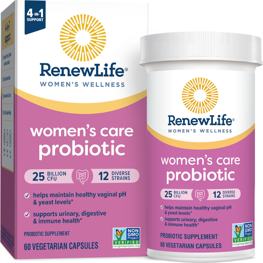 Renew Life Womens Probiotic Capsules - 60 Ct | Supports pH Balance, Vaginal, Urinary, Digestive & Immune Health, 25 Billion CFU, Dairy/Gluten/Soy Free